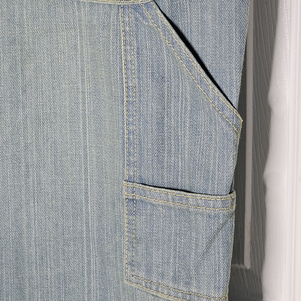 Dropped Crotch Oversized Baggy Blue Denim Overalls - Picture 13 of 15